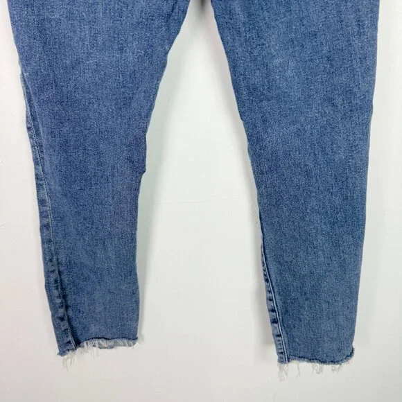 Abercrombie & Fitch Simone High Rise Ankle Jeans Raw Hem Size 26 2S SHORT EUC - Picture 8 of 9